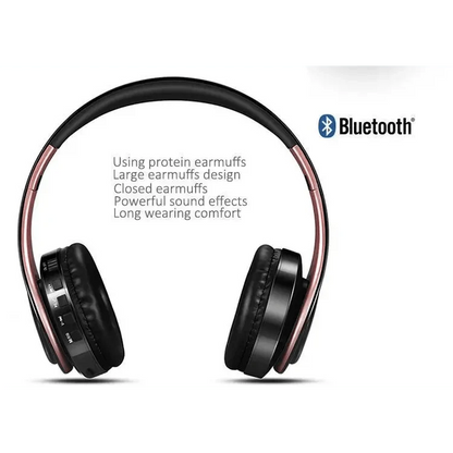 Stylish Wireless Bluetooth Headphone Stereo Headset Music Headset Foldable Wireless and Wired Stereo Headset Micro SD/TF FM For Cell Phone PC