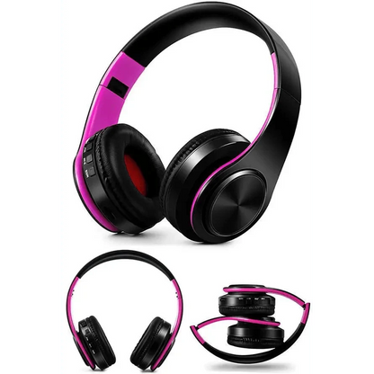 Stylish Wireless Bluetooth Headphone Stereo Headset Music Headset Foldable Wireless and Wired Stereo Headset Micro SD/TF FM For Cell Phone PC
