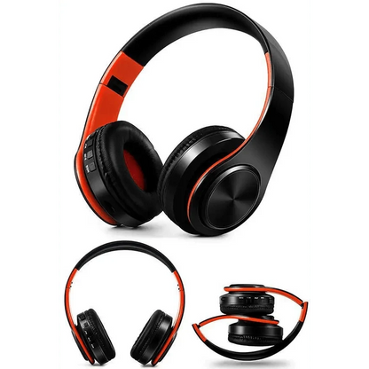 Stylish Wireless Bluetooth Headphone Stereo Headset Music Headset Foldable Wireless and Wired Stereo Headset Micro SD/TF FM For Cell Phone PC