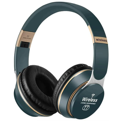 Stylish  Wireless Headphones 3D Stereo Bluetooth Foldable Gaming Headphones With Mic Foldable Lightweight Neckband Headphone For Mobile PC Laptop