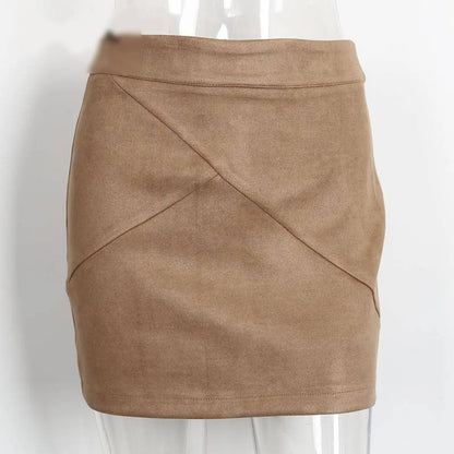 Sexy Suede Pencil Skirt