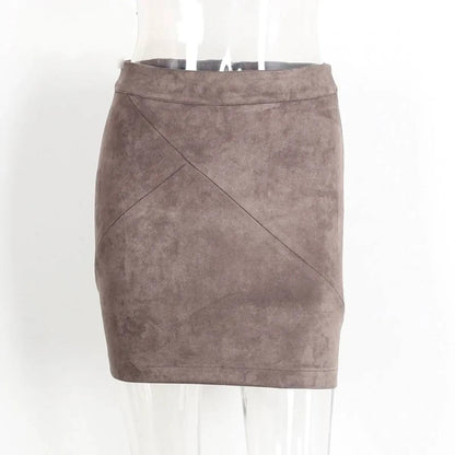 Sexy Suede Pencil Skirt