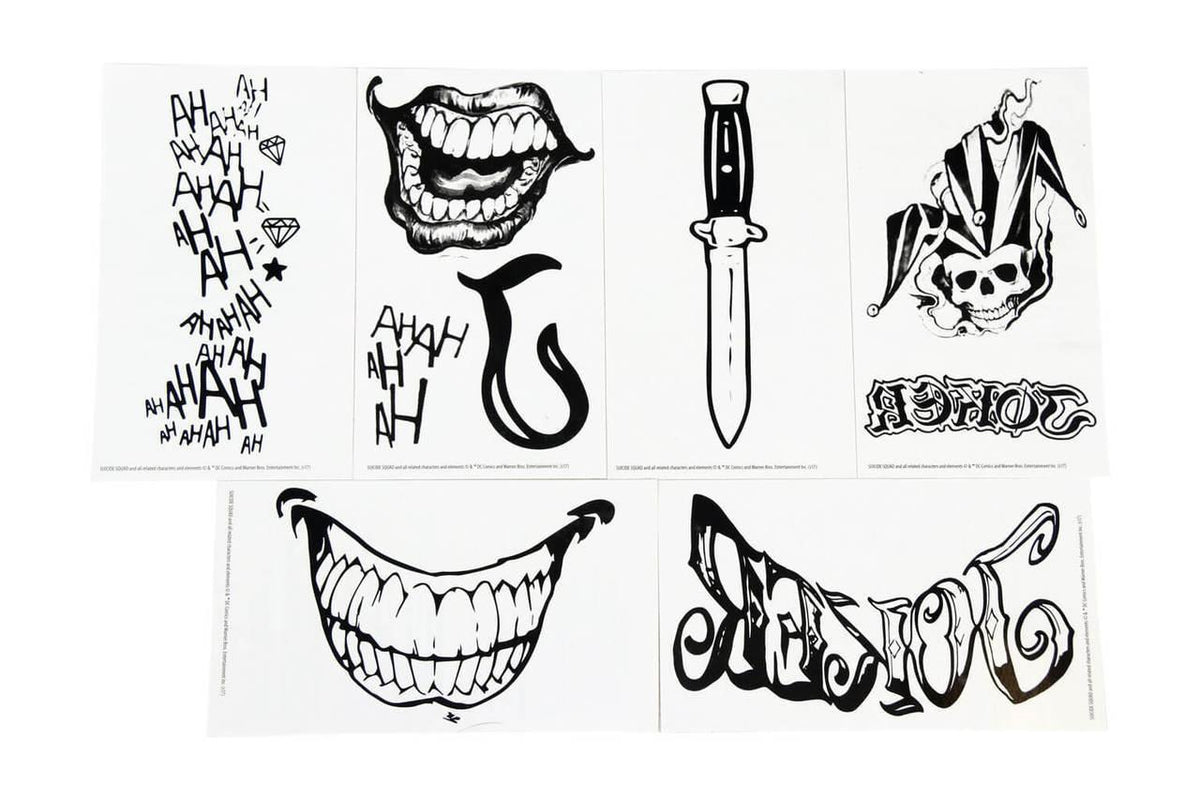 Suicide Squad The Joker Water Transfer Body Tattoos