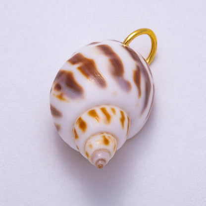 SUMMER 18K Gold Filled 33mm Spotted Conch Shell Charm | Charms-00556