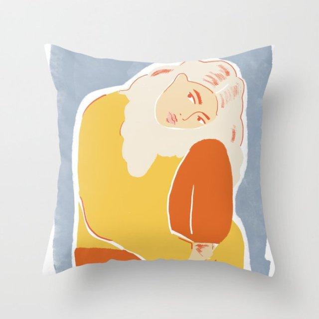 Summer Fashion Fresh Yellow Cute Pillows Case Geometry Yellow Pillow Case Cushion Cover Polyester Pillowcase Floral Cushion Case Modern Decorative Pillows For Bed Sofa Couch 45x45CM
