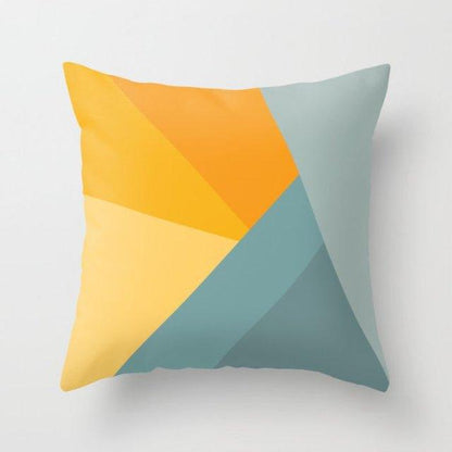 Summer Fashion Fresh Yellow Cute Pillows Case Geometry Yellow Pillow Case Cushion Cover Polyester Pillowcase Floral Cushion Case Modern Decorative Pillows For Bed Sofa Couch 45x45CM