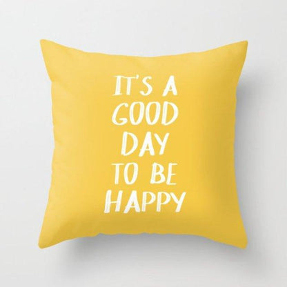 Summer Fashion Fresh Yellow Cute Pillows Case Geometry Yellow Pillow Case Cushion Cover Polyester Pillowcase Floral Cushion Case Modern Decorative Pillows For Bed Sofa Couch 45x45CM