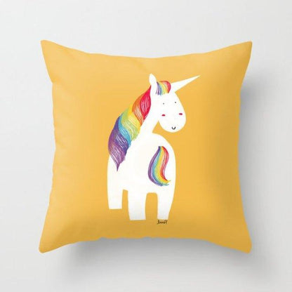 Summer Fashion Fresh Yellow Cute Pillows Case Geometry Yellow Pillow Case Cushion Cover Polyester Pillowcase Floral Cushion Case Modern Decorative Pillows For Bed Sofa Couch 45x45CM