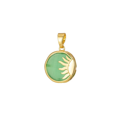 Sun Pendant Celestial Coin Dainty Charm J-306~J-310