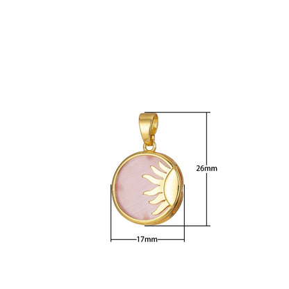 Sun Pendant Celestial Coin Dainty Charm J-306~J-310