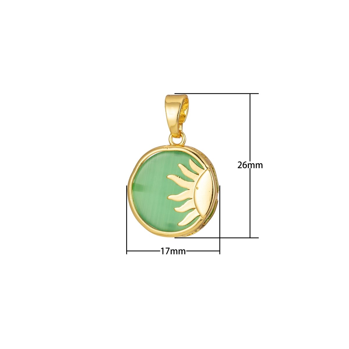 Sun Pendant Celestial Coin Dainty Charm J-306~J-310