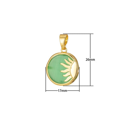Sun Pendant Celestial Coin Dainty Charm J-306~J-310