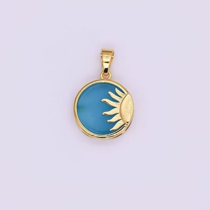 Sun Pendant Celestial Coin Dainty Charm J-306~J-310
