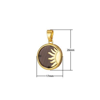 Sun Pendant Celestial Coin Dainty Charm J-306~J-310