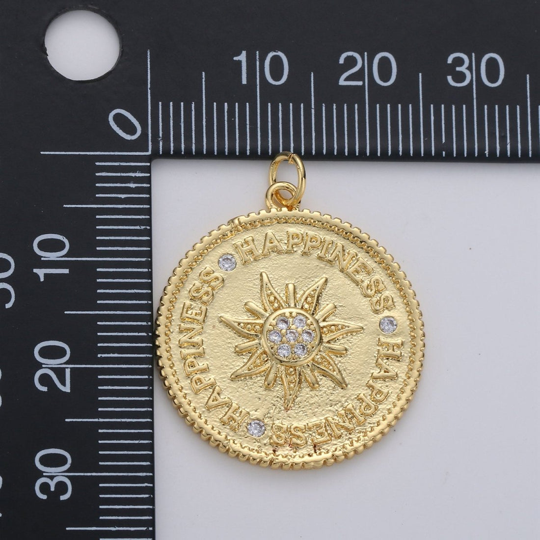 OS Sunburst pendant, Gold sun medallion, celestial sunburst charm, celestial sun pendant dangle for Jewelry Making Supply D-120