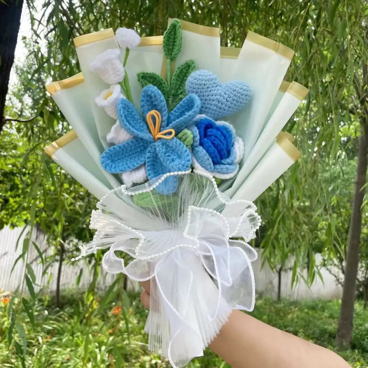 Sunflower Crochet Bouquet – Handmade Gift for Weddings &amp; Birthdays