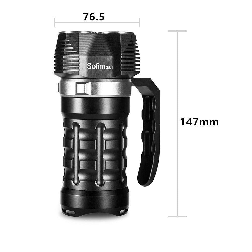 Super Bright High Lumen Underwater and Powerful Waterproof  LED Torchlight with Magnetic Control Switch Diving Light Dive Flashlight For Camping Hiking Running Jogging Diving Household Use