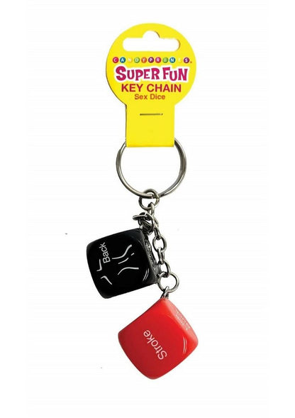 Super Fun Key Chain Sex Dice Red And Black