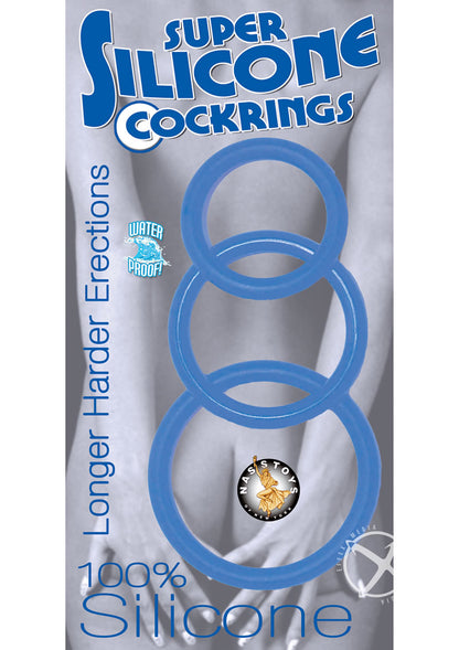 Super Silicone Cockrings 3 Pack Waterproof