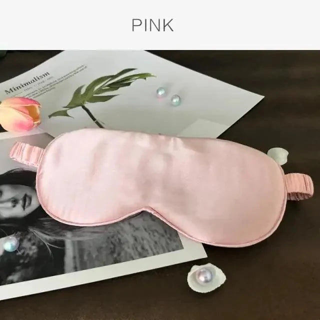 Super Smooth  Mulberry Silk Sleep Eye Mask &amp; Blindfold With Elastic Strap Travel Eye Patch Soft Nap Eye Patch  Eye Cover Eyeshade for Night Sleeping Mask For Women