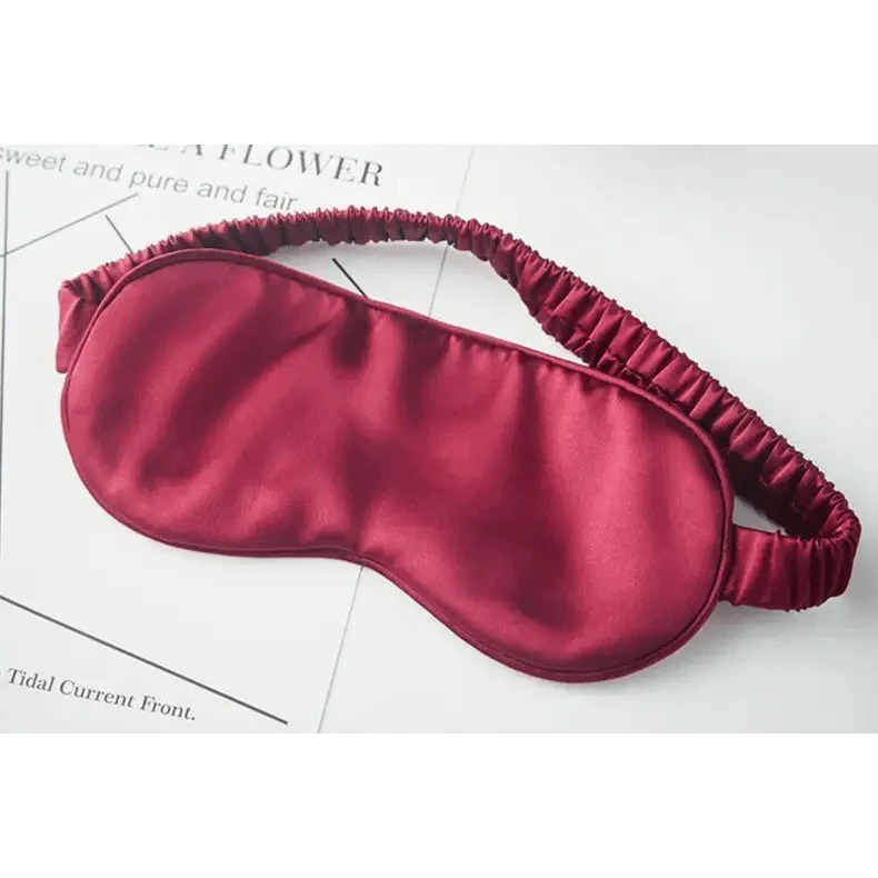 Super Smooth  Mulberry Silk Sleep Eye Mask &amp; Blindfold With Elastic Strap Travel Eye Patch Soft Nap Eye Patch  Eye Cover Eyeshade for Night Sleeping Mask For Women