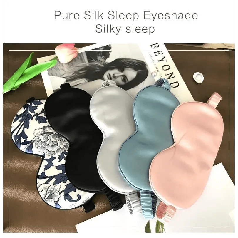 Super Smooth  Mulberry Silk Sleep Eye Mask &amp; Blindfold With Elastic Strap Travel Eye Patch Soft Nap Eye Patch  Eye Cover Eyeshade for Night Sleeping Mask For Women