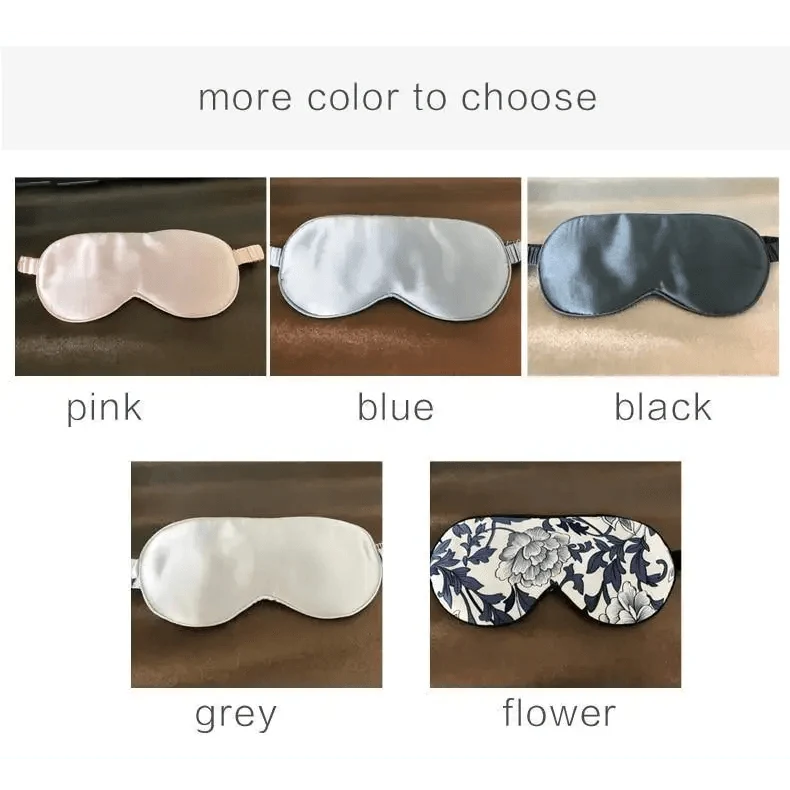 Super Smooth  Mulberry Silk Sleep Eye Mask &amp; Blindfold With Elastic Strap Travel Eye Patch Soft Nap Eye Patch  Eye Cover Eyeshade for Night Sleeping Mask For Women