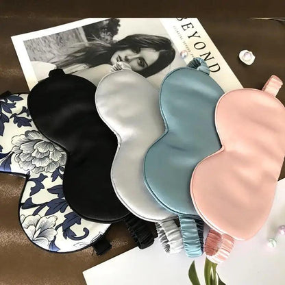 Super Smooth  Mulberry Silk Sleep Eye Mask &amp; Blindfold With Elastic Strap Travel Eye Patch Soft Nap Eye Patch  Eye Cover Eyeshade for Night Sleeping Mask For Women