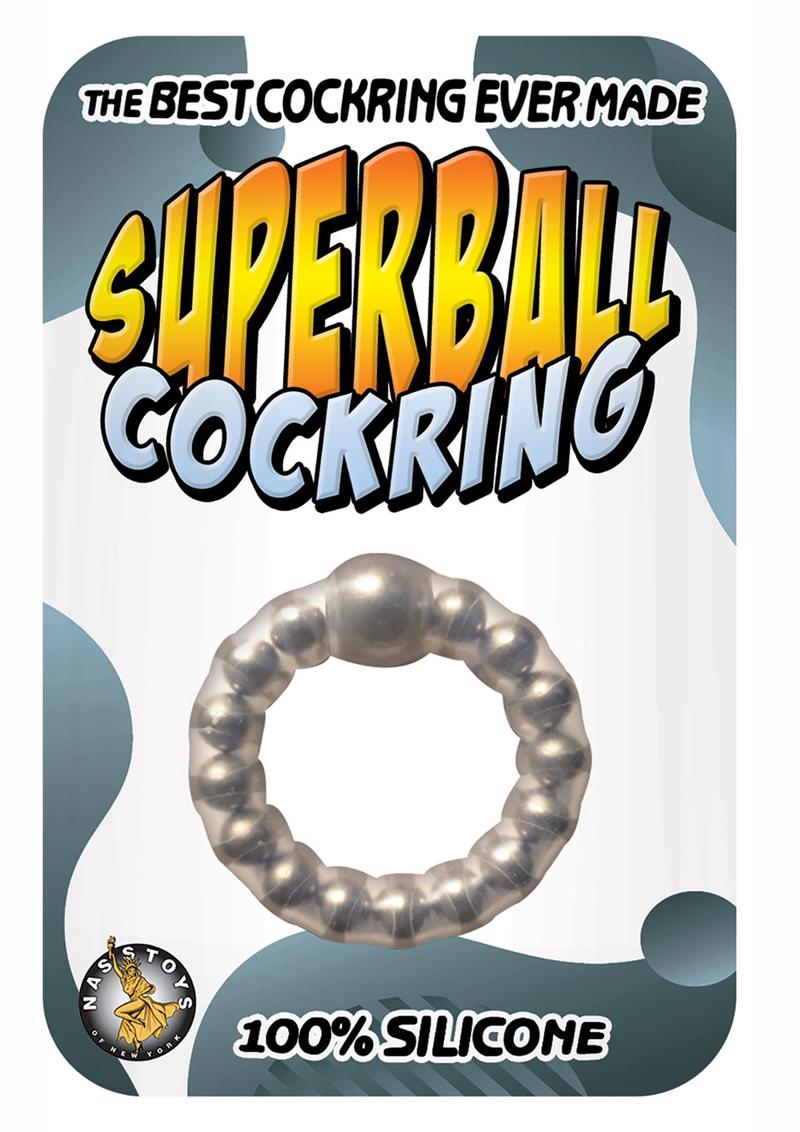 Superball Cockring Silicone Clear Cock Ring