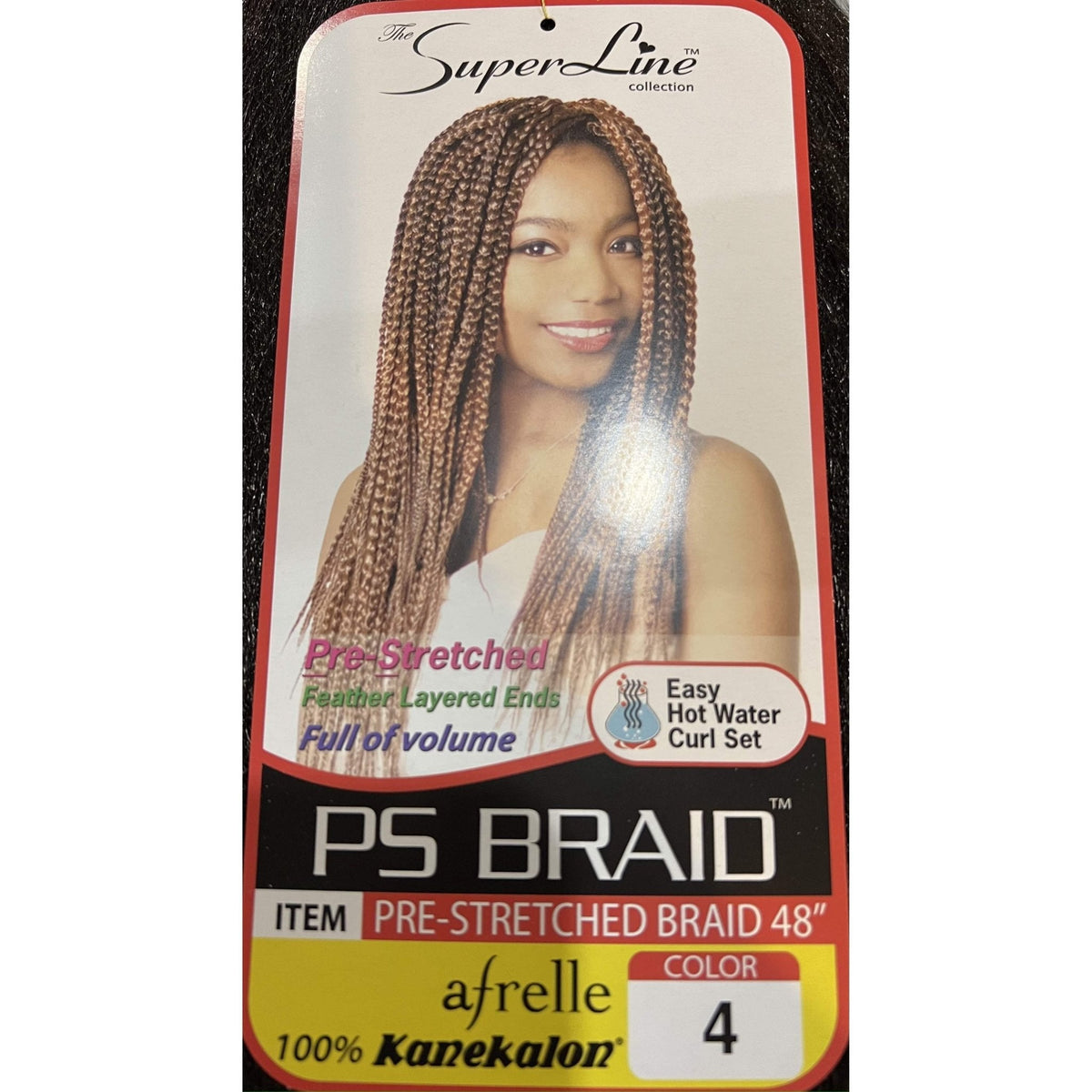 Superline Synthetic Afrelle 100% Kanekalon Pre-Stretched Jumbo Braid 48"