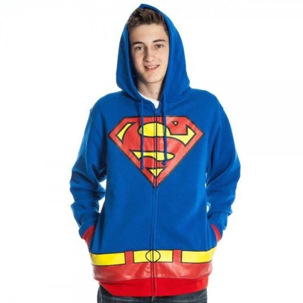 Superman Royal Costume Hoodie Zip Up Jacket Sweatshirt