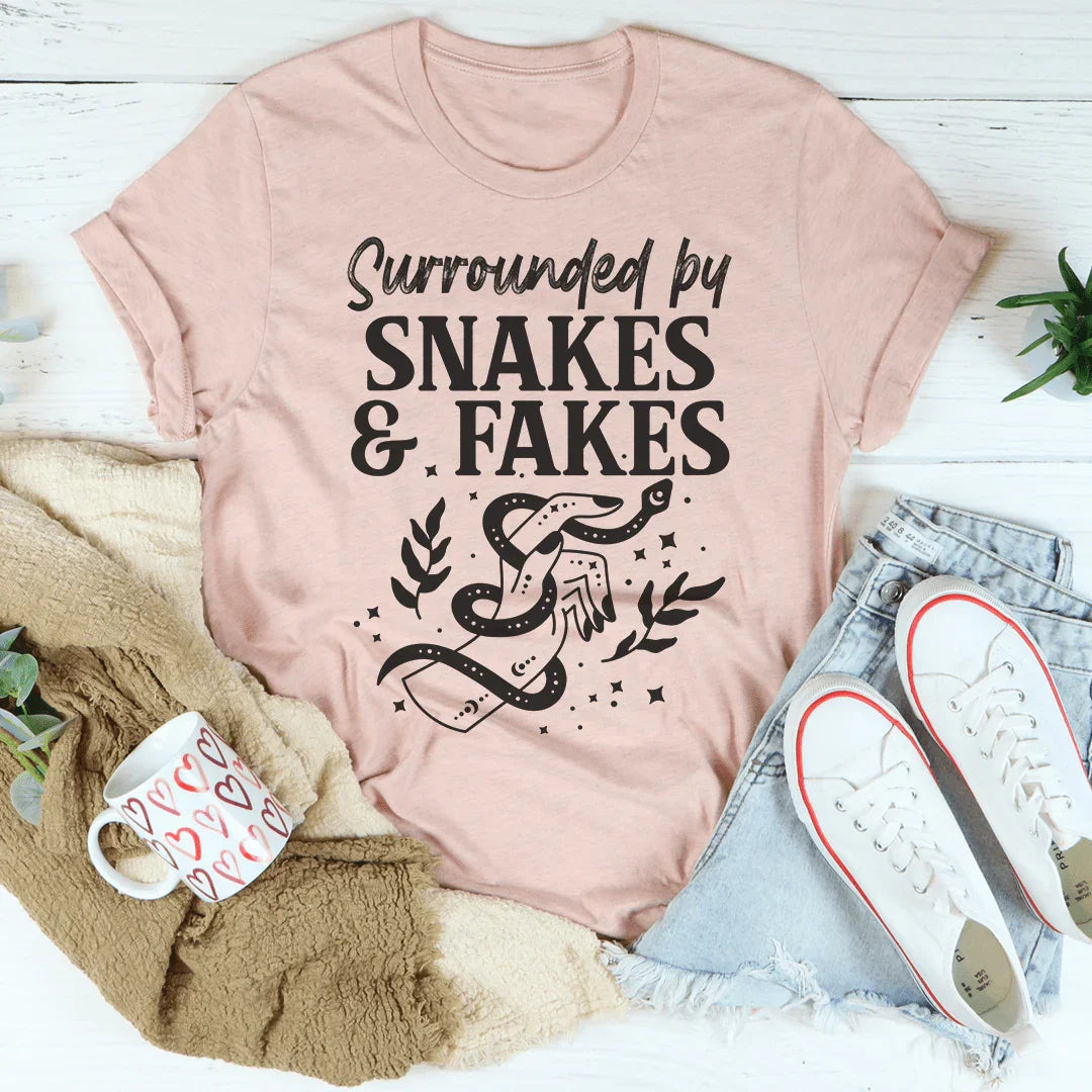 Surrounded By Snakes &amp; Fakes Tee