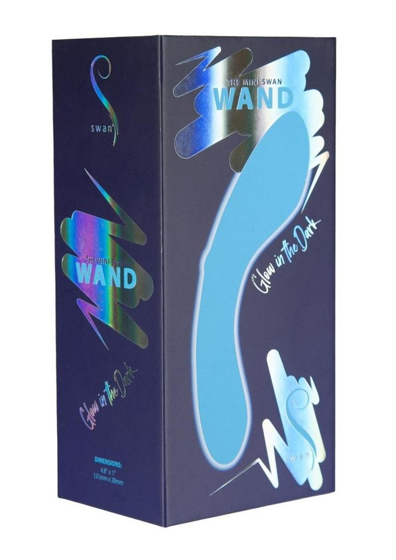 Swan Mini Swan Wand Rechargeable Silicone Glow in the Dark Massager