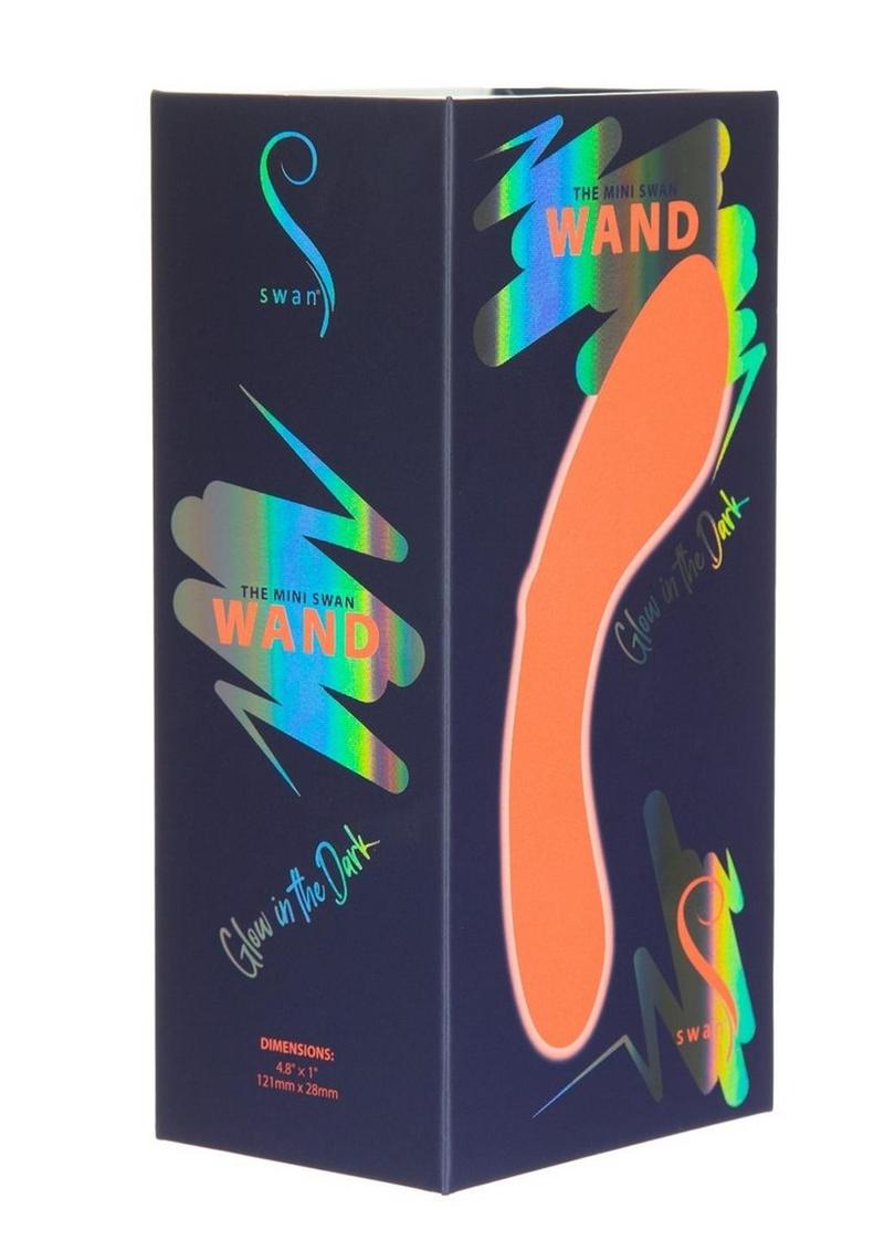 Swan Mini Swan Wand Rechargeable Silicone Glow in the Dark Massager