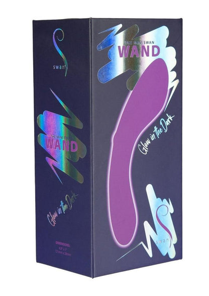 Swan Mini Swan Wand Rechargeable Silicone Glow in the Dark Massager