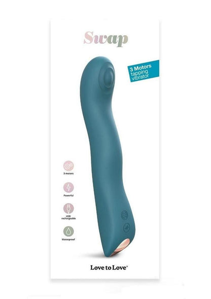 Swap Rechargeable Silicone Vibrator - Teal Me