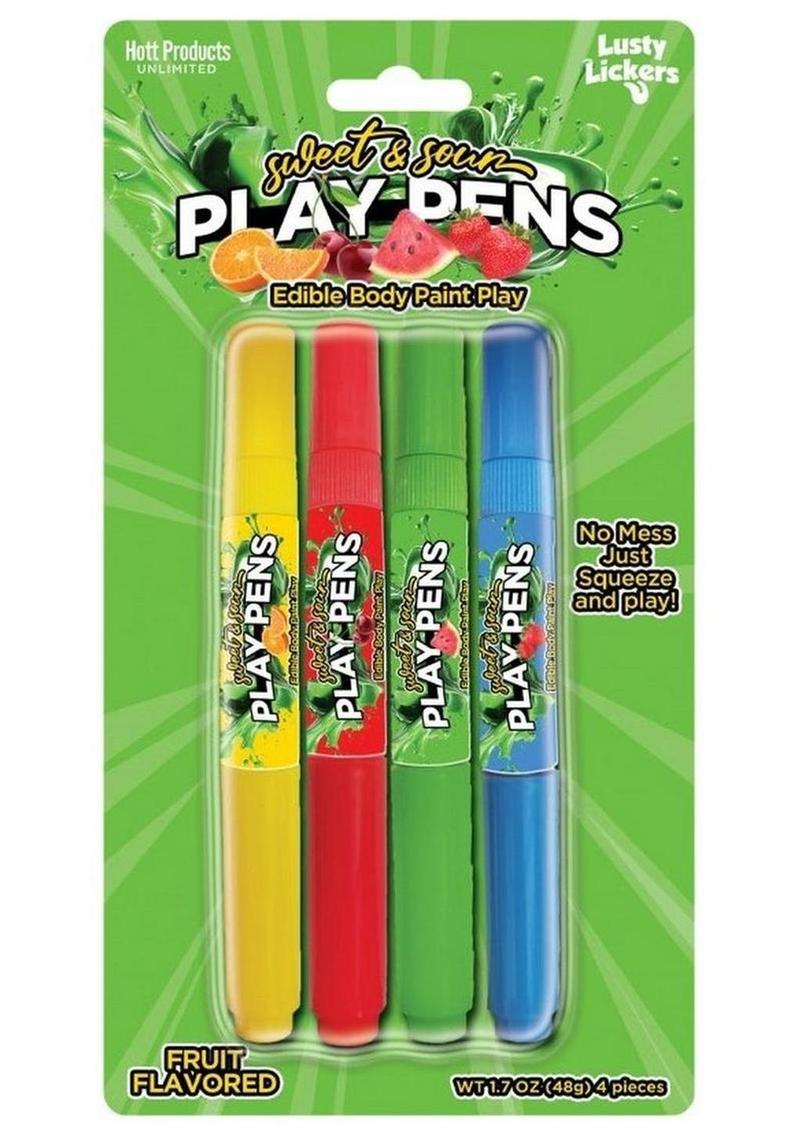 Sweet And Sour Play Pens Edible Body Paint 4-Pack Fruit Flavored