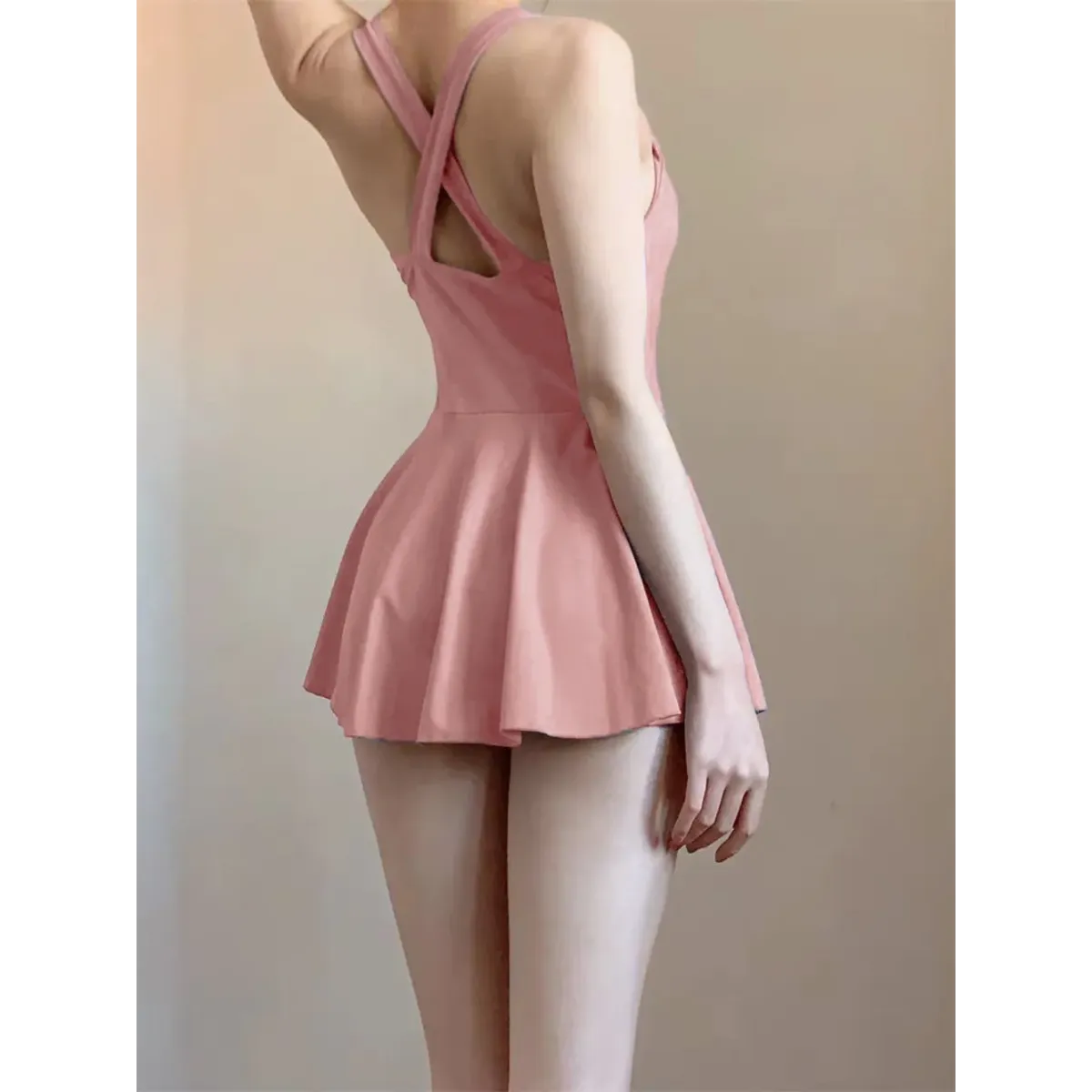 Ruched Knot One Piece Swimsuit – Sweet Kawaii Mini Dress Style