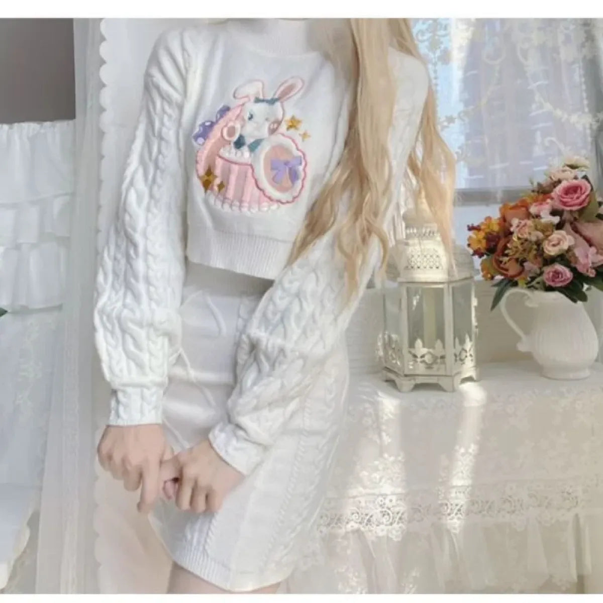 Sweet Lolita Knit Skirt Set