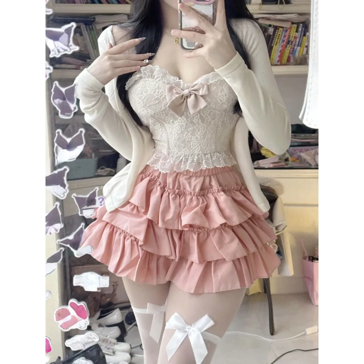 Ruffle Mini Skirt – Kawaii Sweet Lolita Y2K Aesthetic
