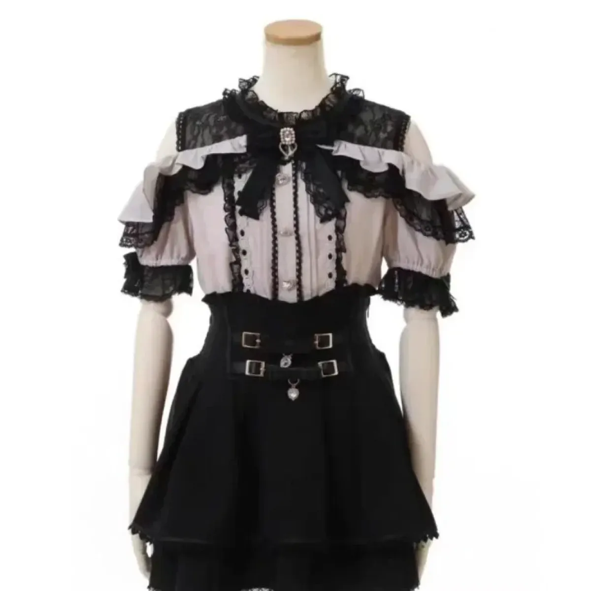 Harajuku Sweet Pink Bow Skirt – Ruched Slim Waist Faux Leather