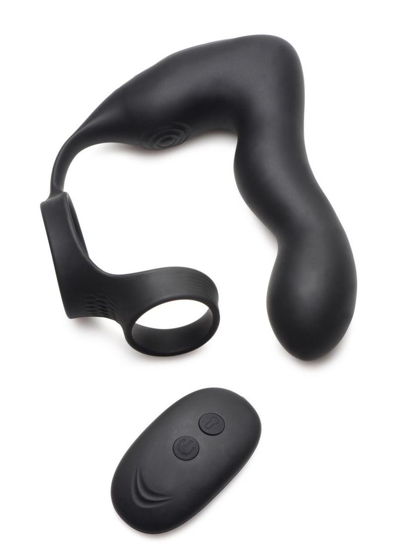 Swell Rechargeable Silicone Inflatable Prostate Plug with Cock And Ball Ring