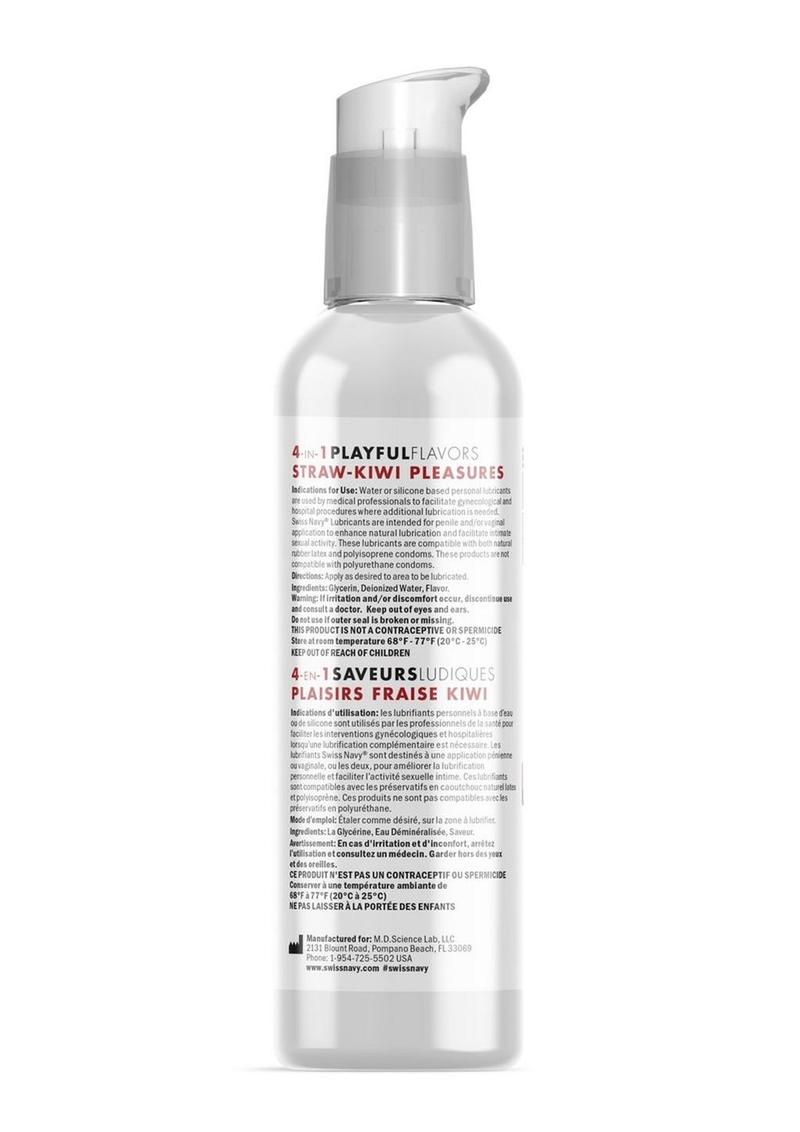 Swiss Navy 4 in 1 Playful Flavors Straw Kiwi Lubricant