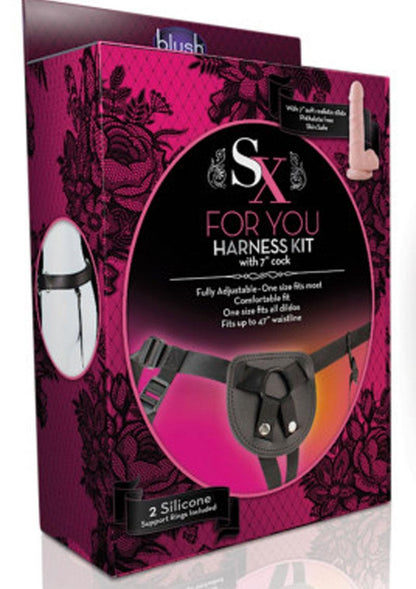 SX For You Adjustable Harness Kit with Silicone Dildo