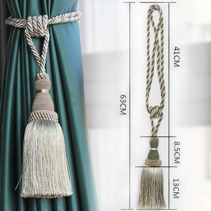 Tassel Curtain Tiebacks Home Decoration Handmade Curtain Holders Clips Hanging Balls Curtain Accessories Curtain Tie backs Curtain Handmade Tiebacks Decorative Curtain Holdbacks With Tassel