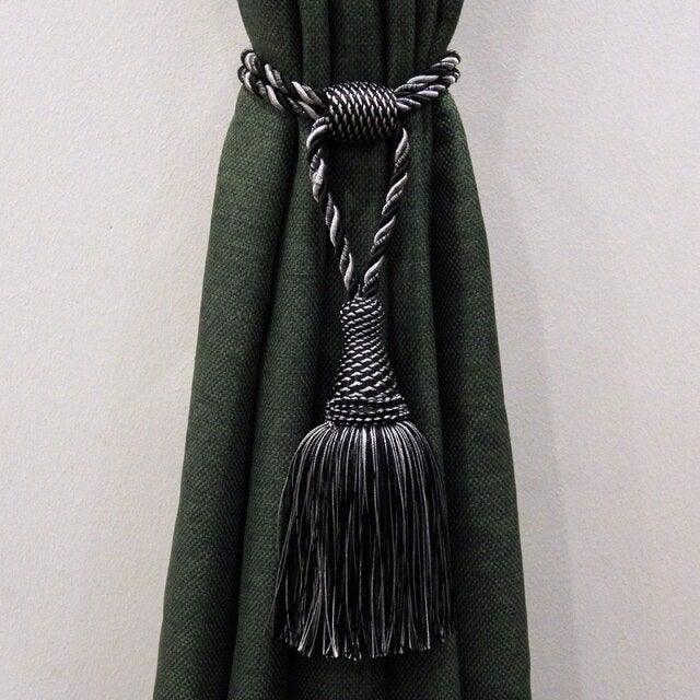 Tassels Curtain Tieback Gold Hanging Ball Braid Rope Holdback Window Drape Room Accessories Curtains Holder Buckle Strap European Style High-Grade Curtains Tieback Rope Tassel Holdbacks
