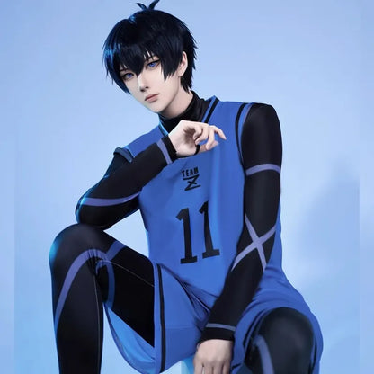Lock Isagi Yoichi Cosplay Set – Anime Sports Jersey &amp; Jumpsuit