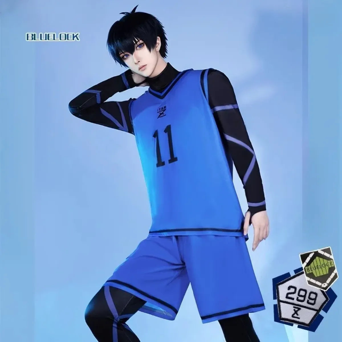 Lock Isagi Yoichi Cosplay Set – Anime Sports Jersey &amp; Jumpsuit