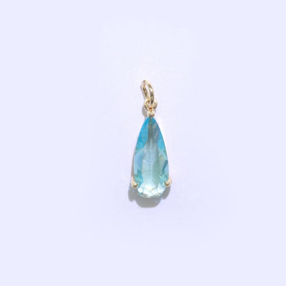 Tear Drop Pendant Arcylic Glass Dangle Charm for Necklace Earring Supply M-286-M-297