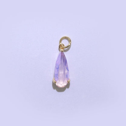 Tear Drop Pendant Arcylic Glass Dangle Charm for Necklace Earring Supply M-286-M-297